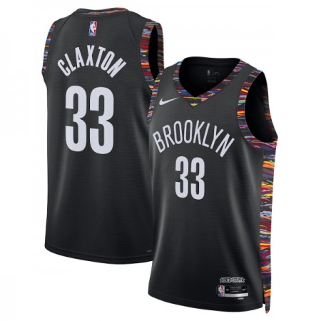 Brooklyn Nets Nic Claxton Nike 2025-26 City Edition Musta Miesten Pelipaidat Swingman